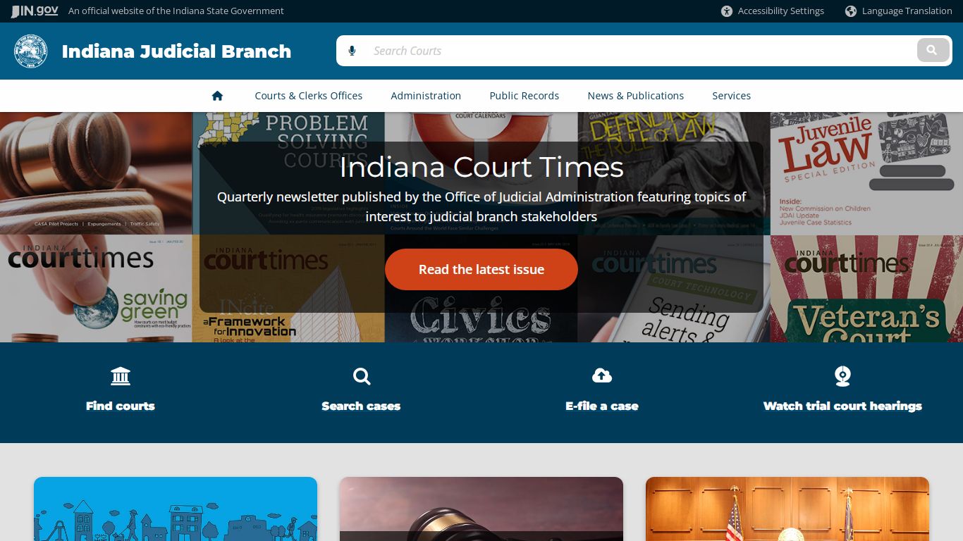 Indiana Judicial Branch: Judiciary Home